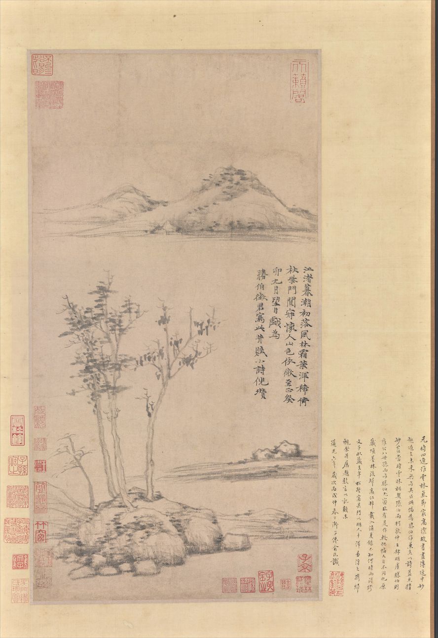 江渚风林图预览图