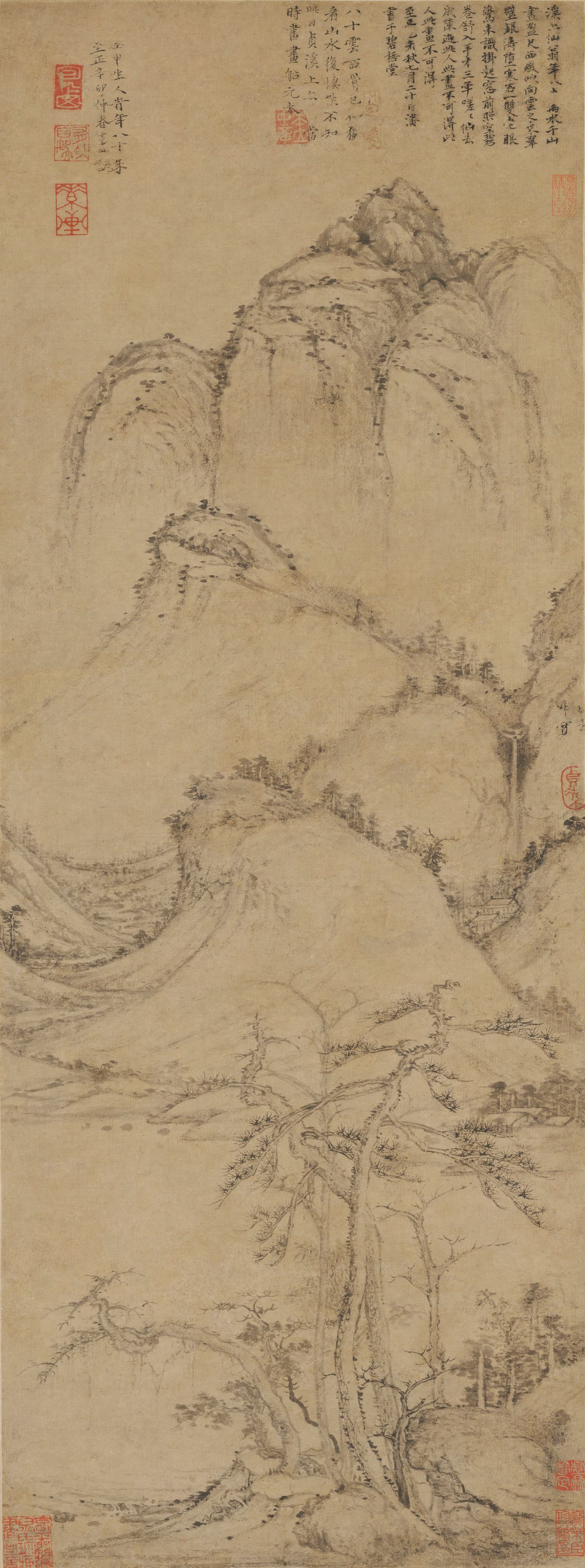 疏松幽岫图预览图