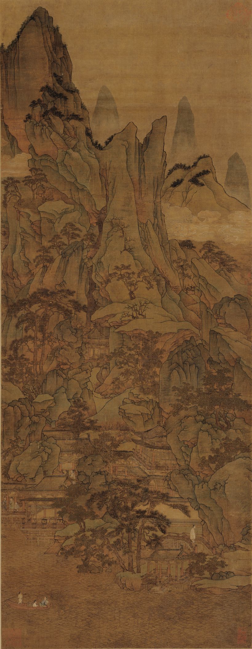 春山泛舟图预览图