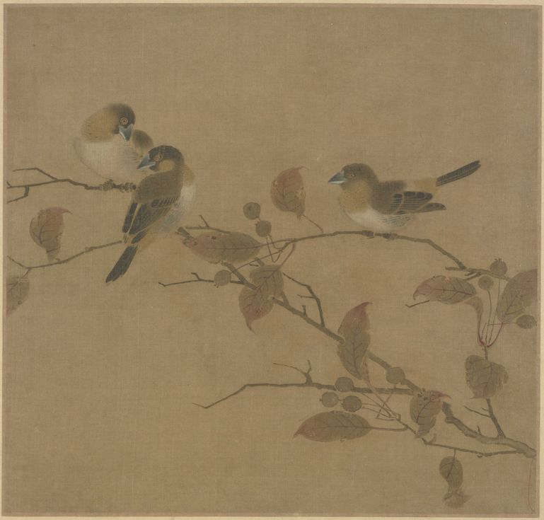 霜桕山鸟图预览图