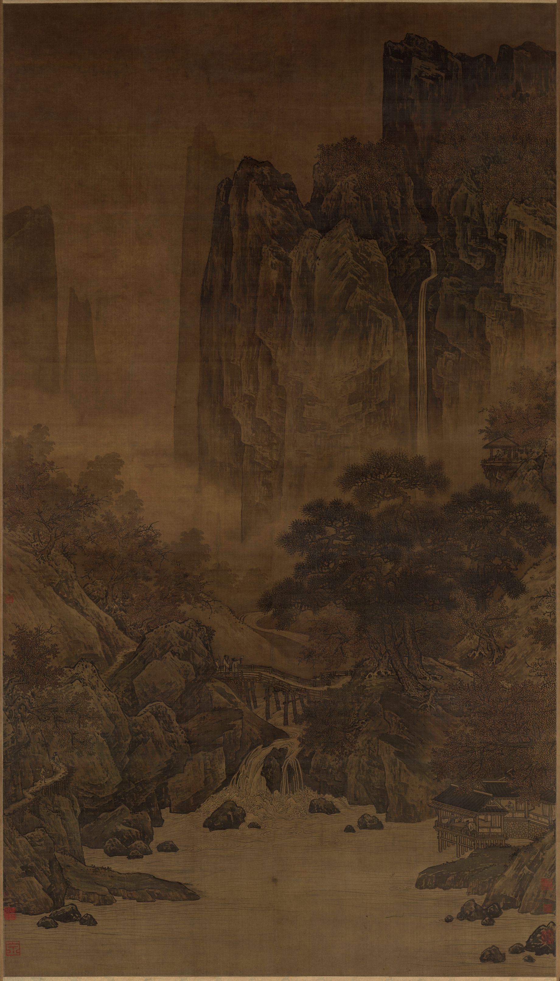 秋山红树图预览图