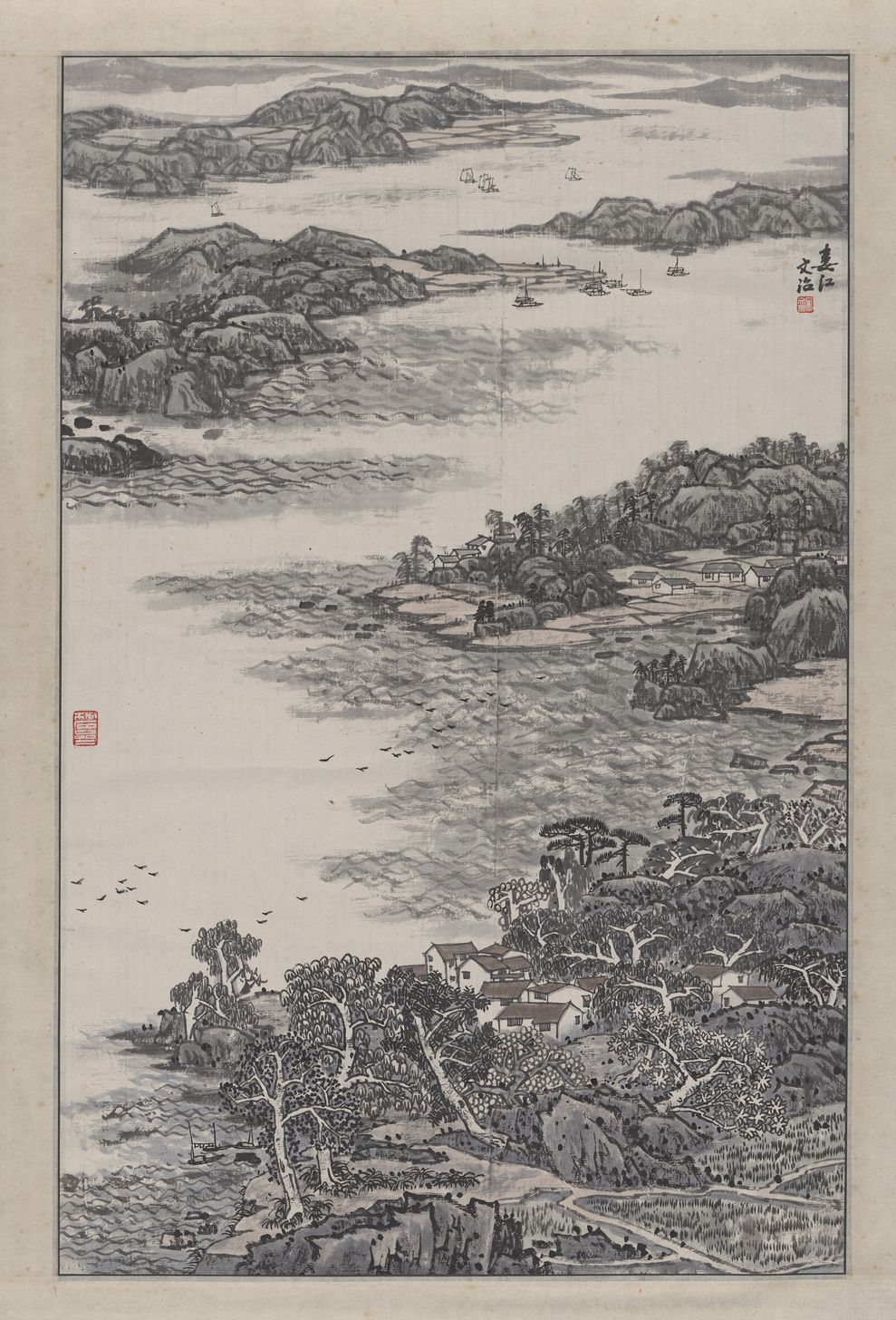山水娄江图轴预览图