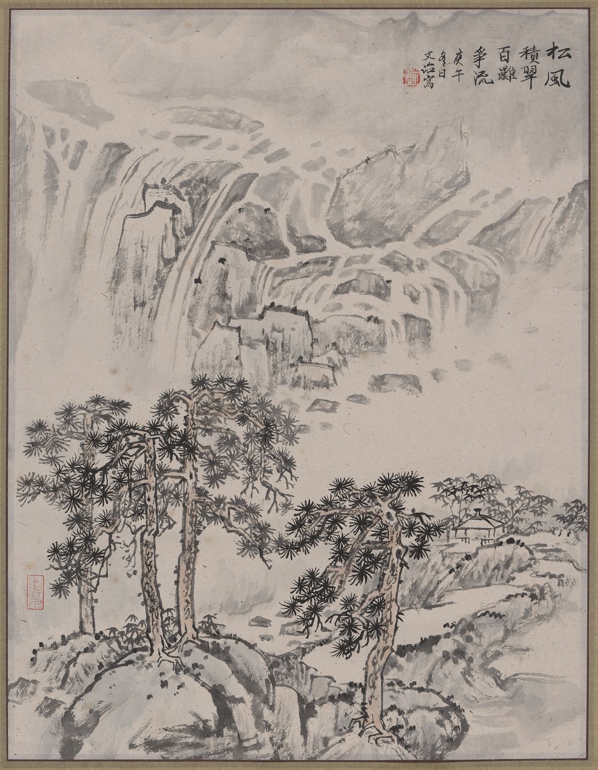 山水松风图轴预览图