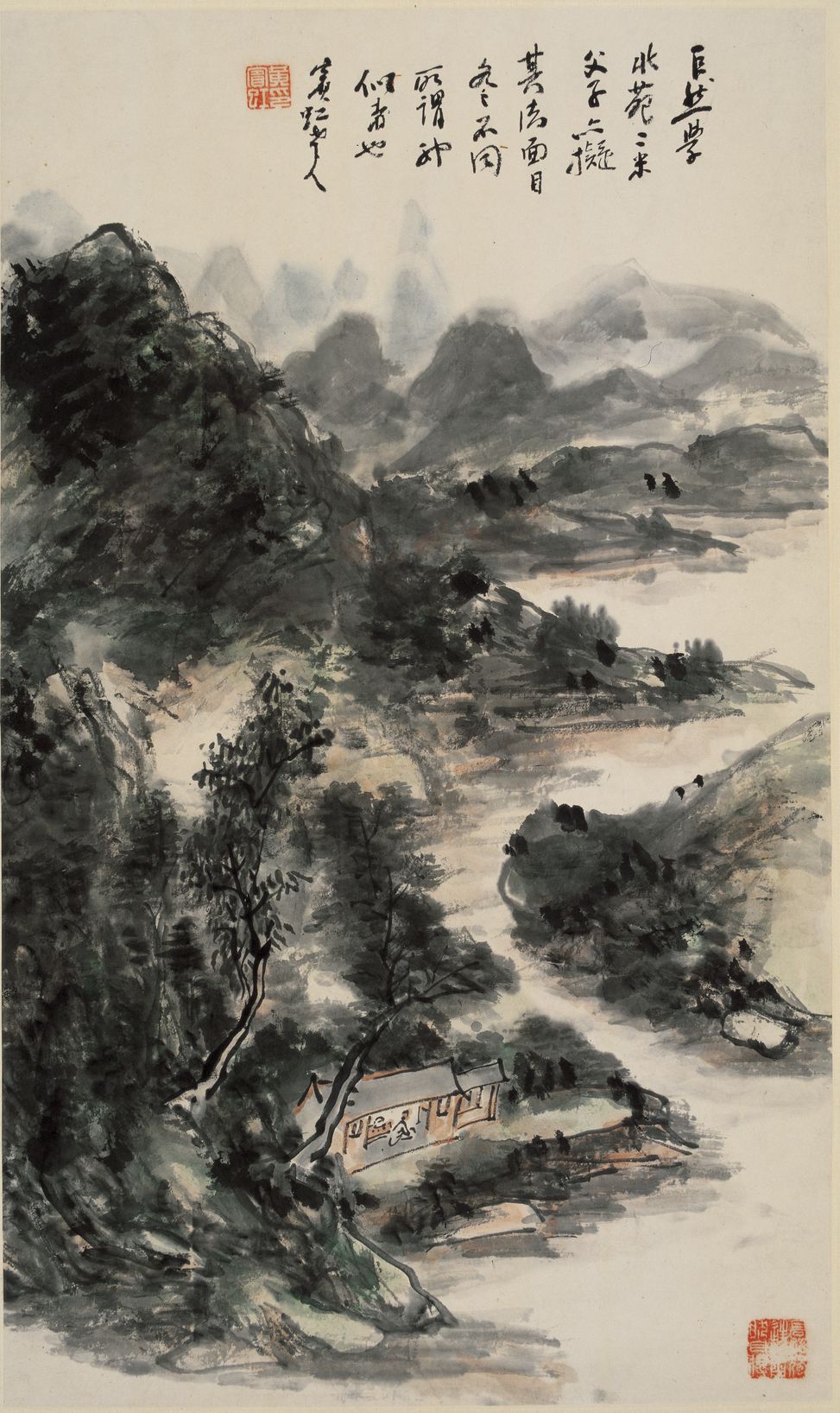 仿巨然山水二预览图