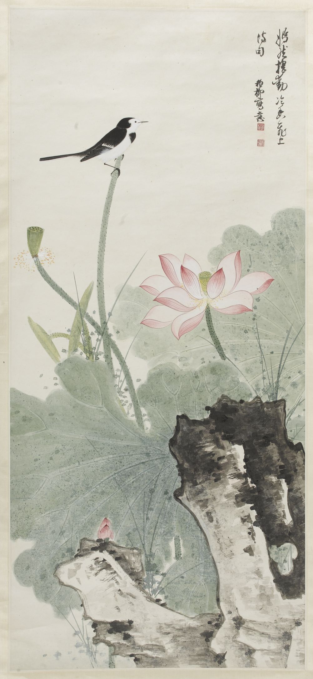 荷花小鸟预览图
