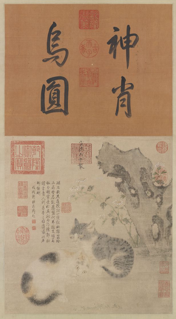 花下貍奴图预览图