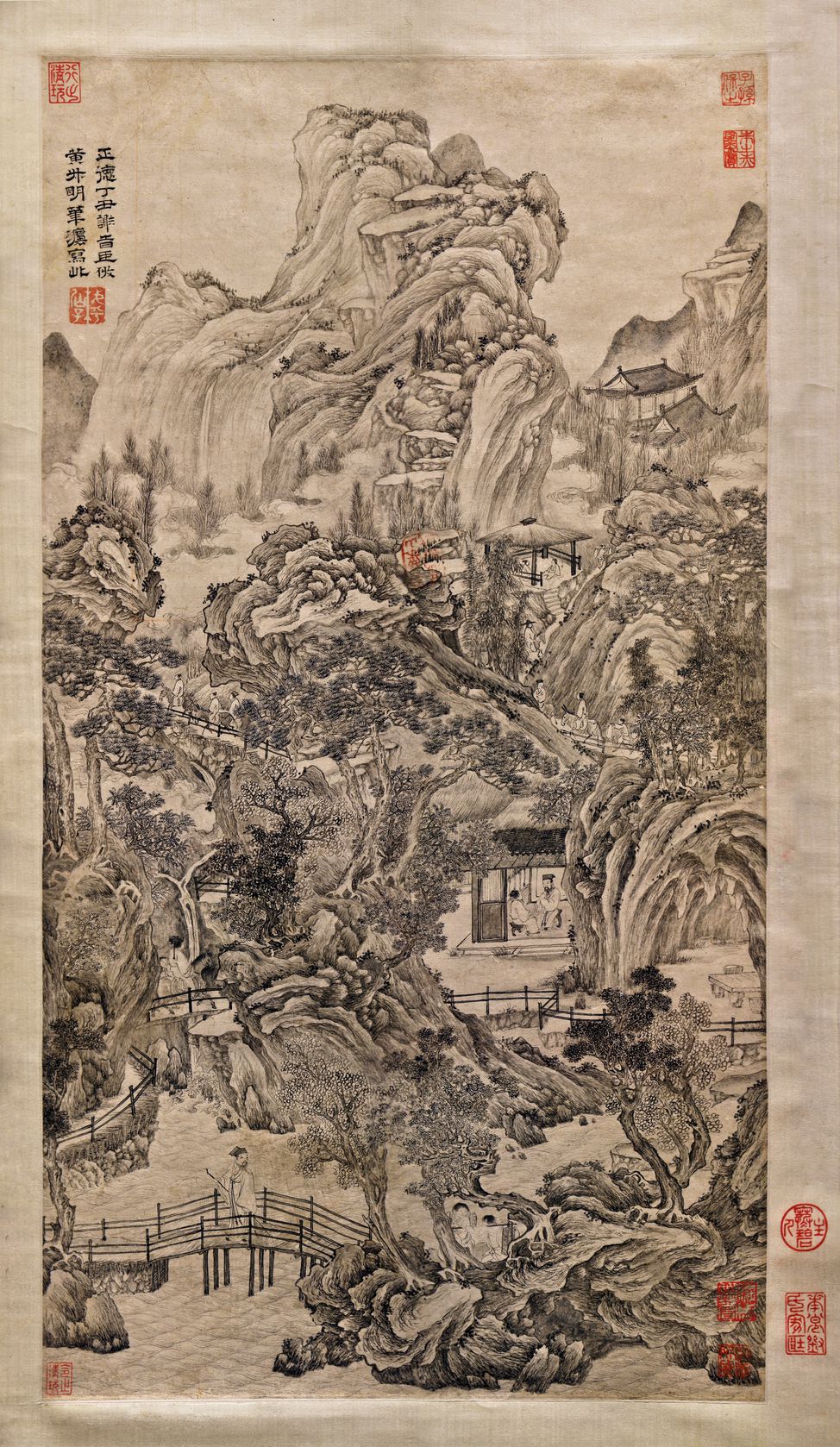 仿王蒙山水图预览图