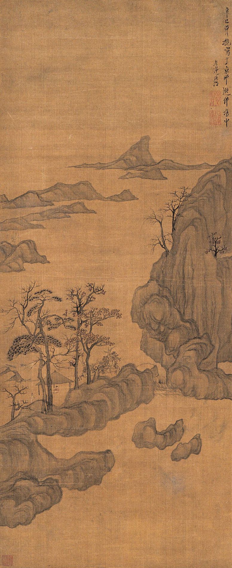 幽亭听泉图预览图