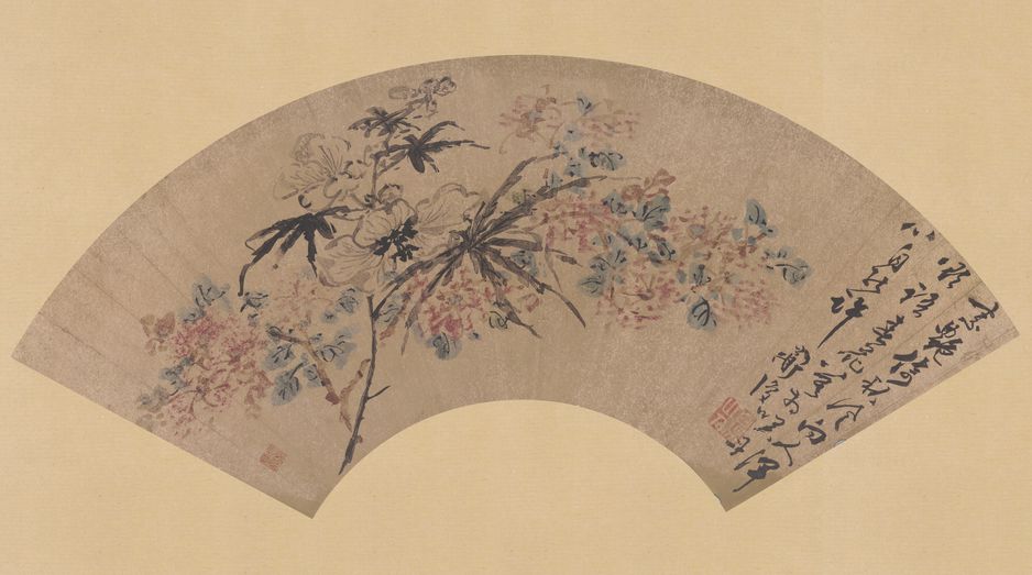 花卉扇面预览图