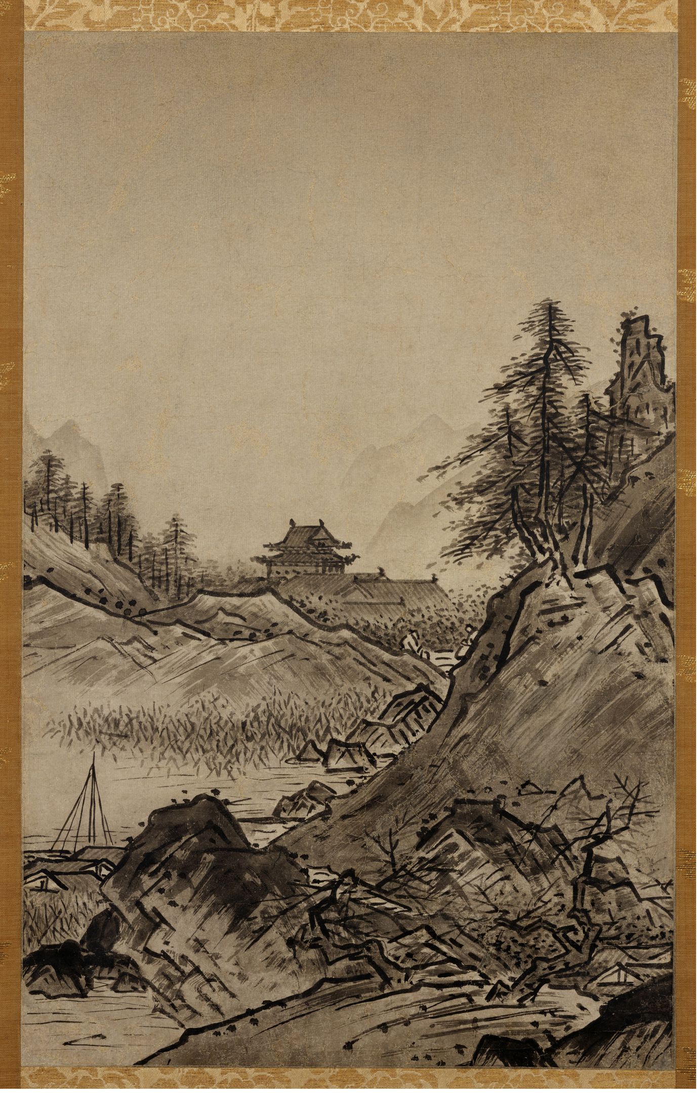 秋冬山水图二（秋景）预览图