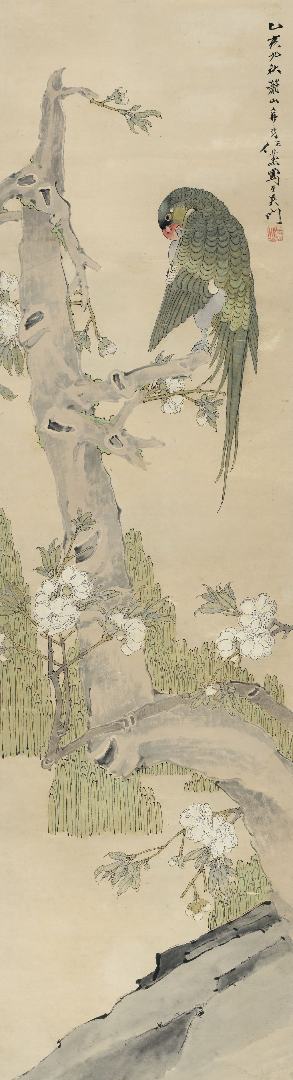 桃花鹦鹉图预览图