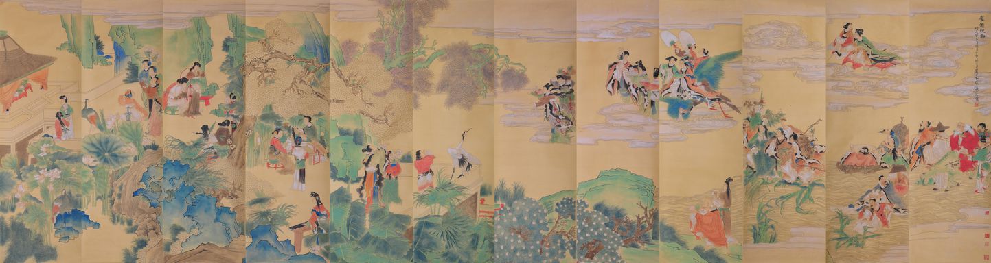 12屏群仙祝寿手卷全卷预览图