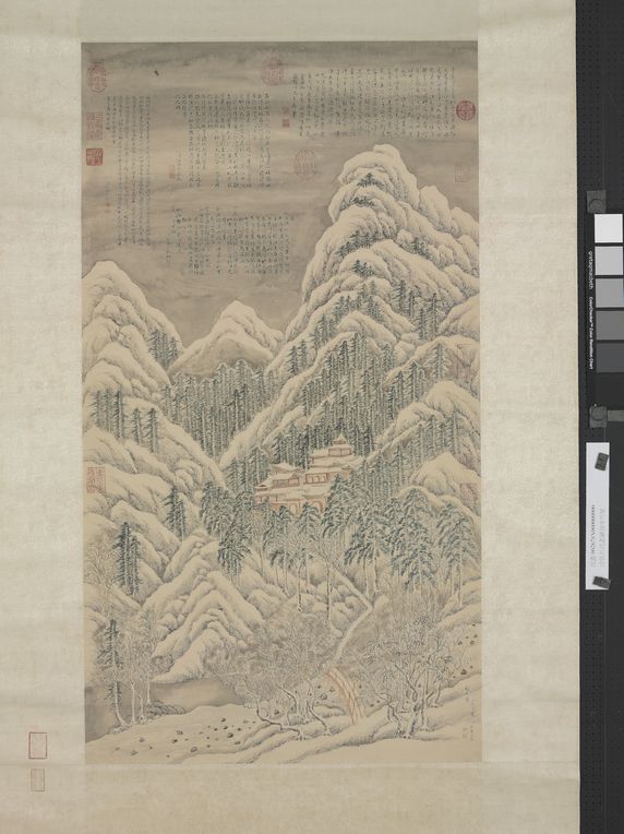 镇海寺雪景轴预览图