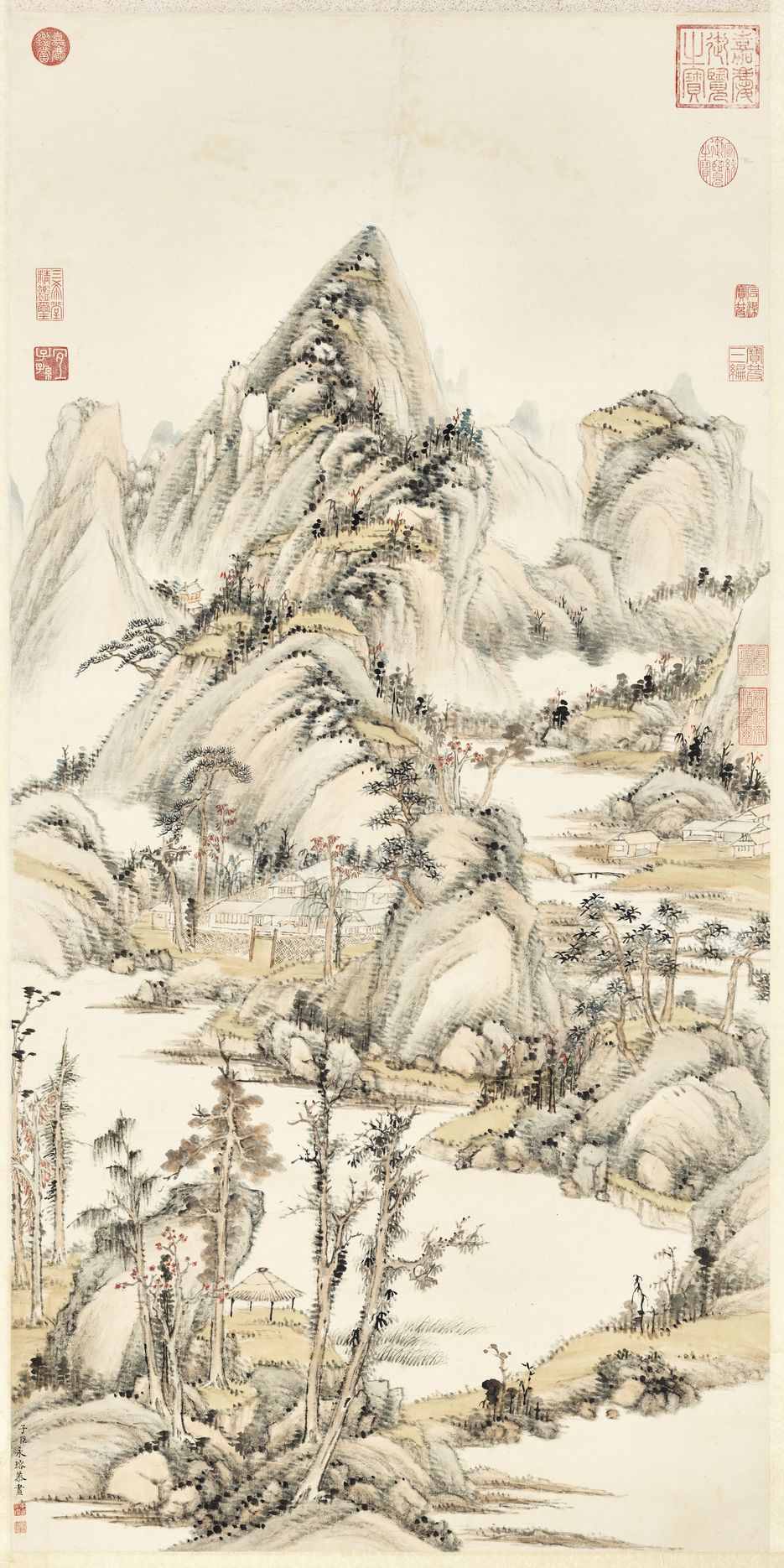 清永瑢画山水轴预览图