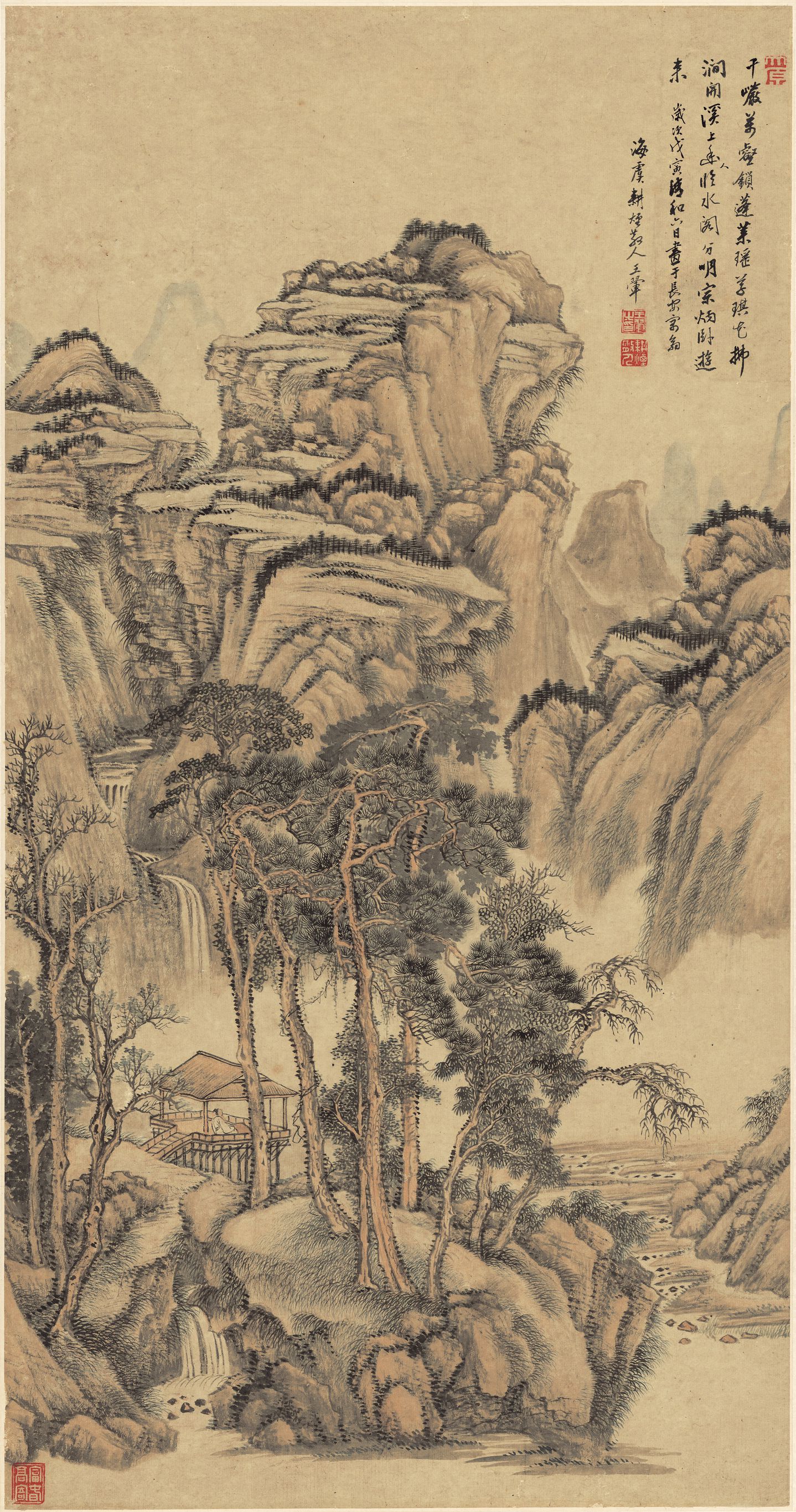水阁幽人图预览图