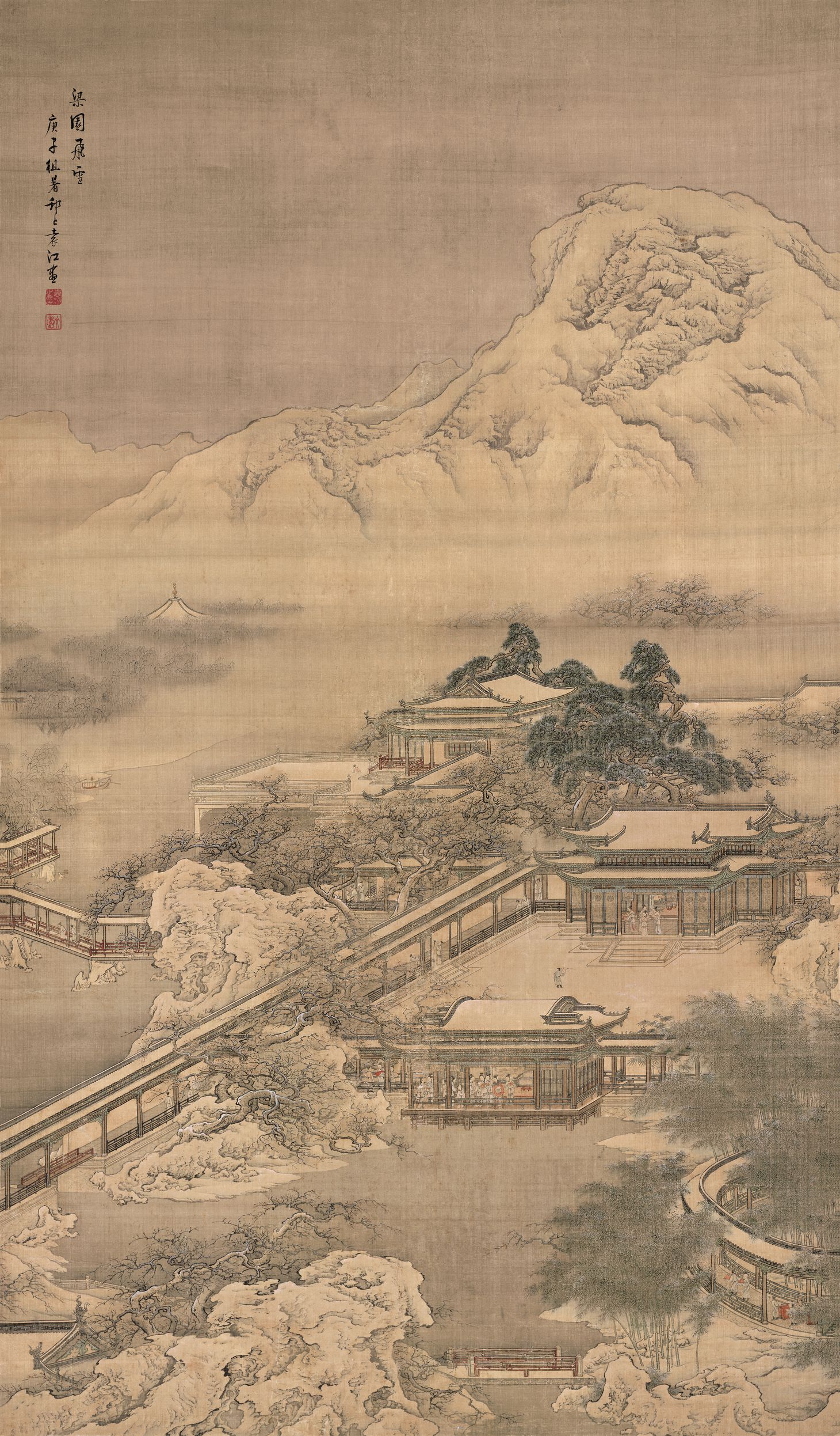 梁园飞雪图预览图