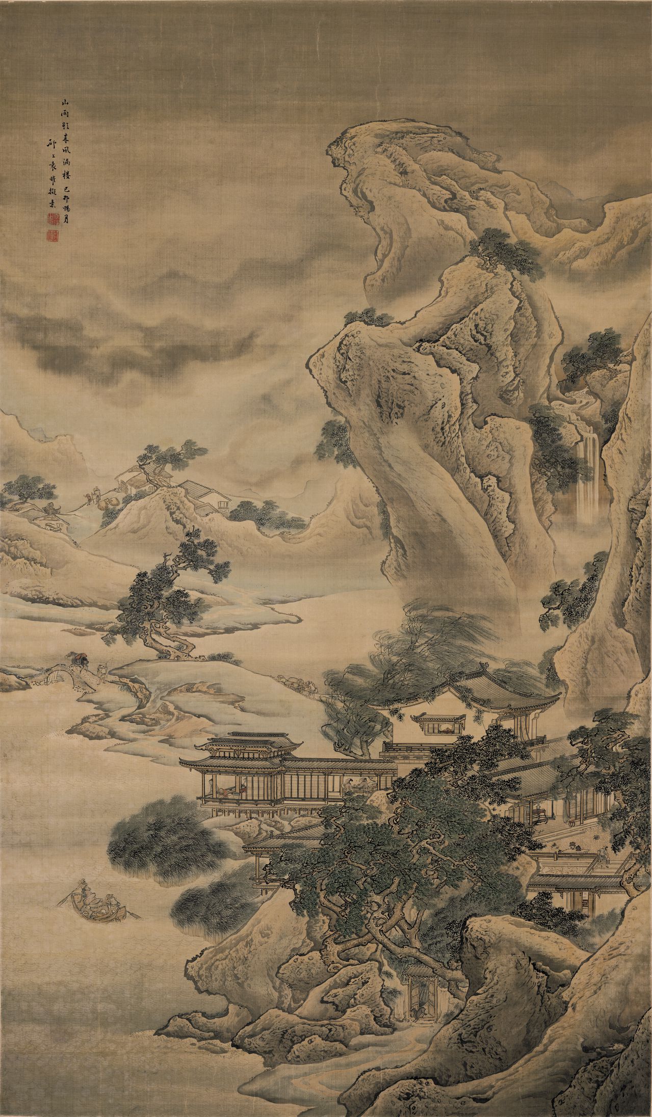 山水楼阁图预览图