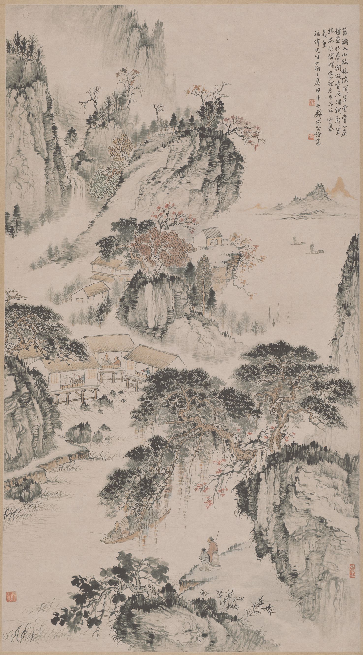 山水诗画图轴预览图