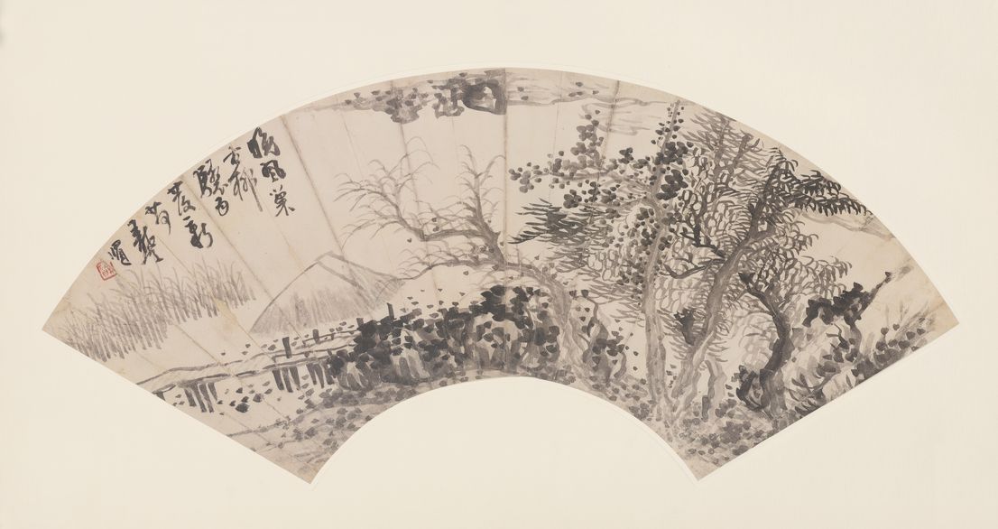 山水扇面-4预览图
