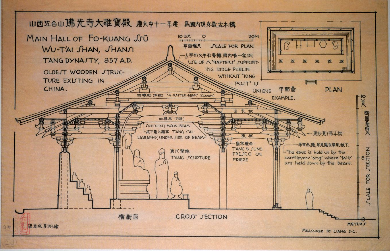山西五台山-佛光寺大雄宝殿-唐大中十一年建为现存最古木构预览图