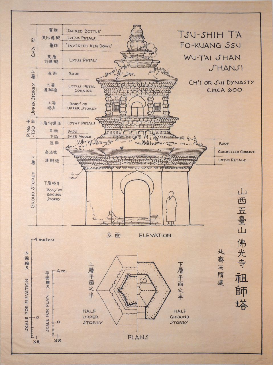 山西五台山佛光寺祖师塔-北齐或隋建预览图
