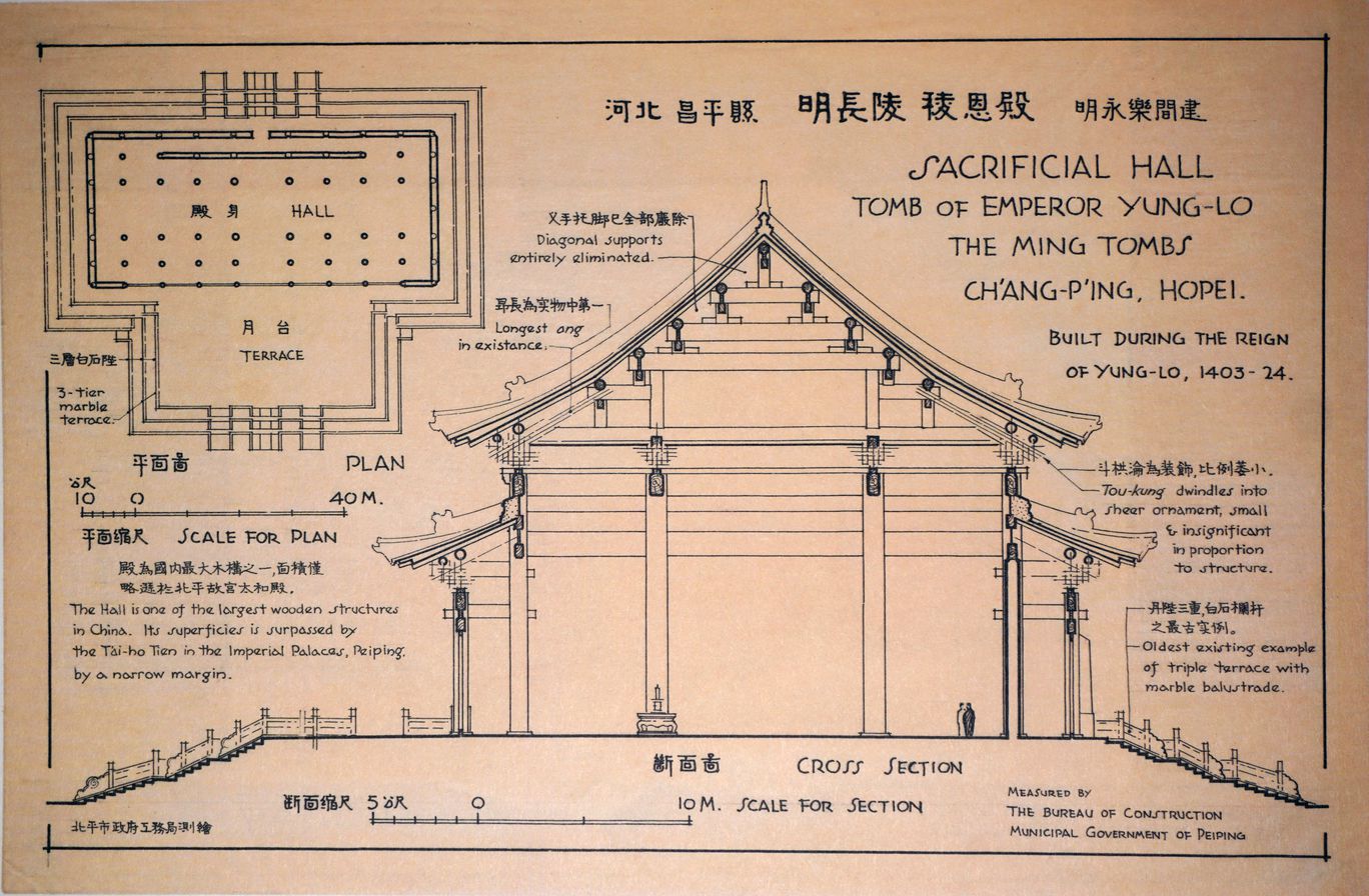 河北昌平县明长陵稷恩殿-明永乐间建预览图