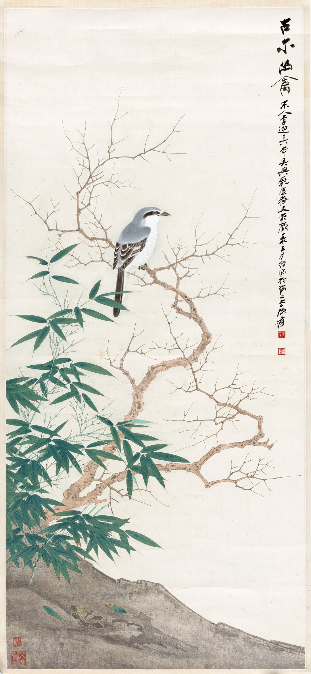 古木幽禽图预览图
