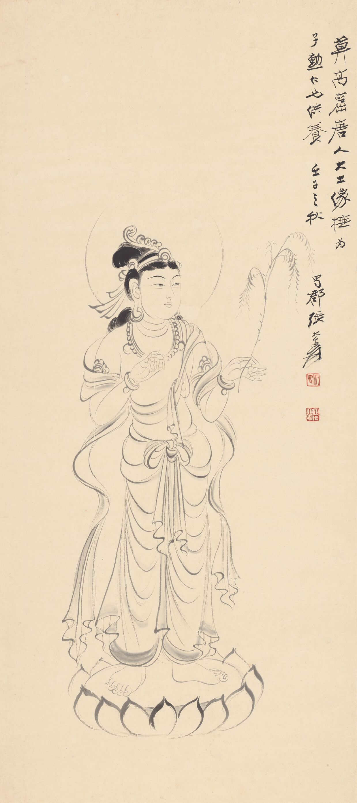 抚敦煌观音图预览图