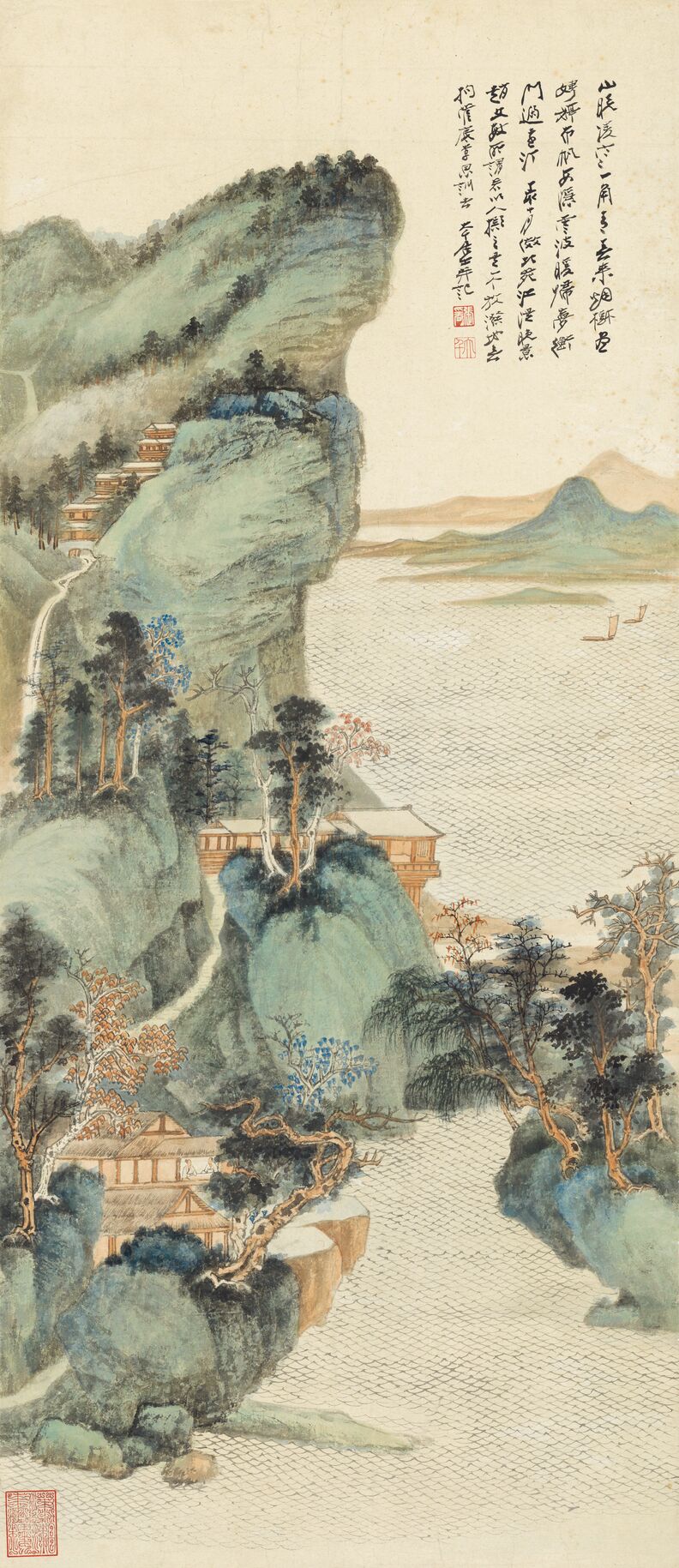 山水楼阁图预览图