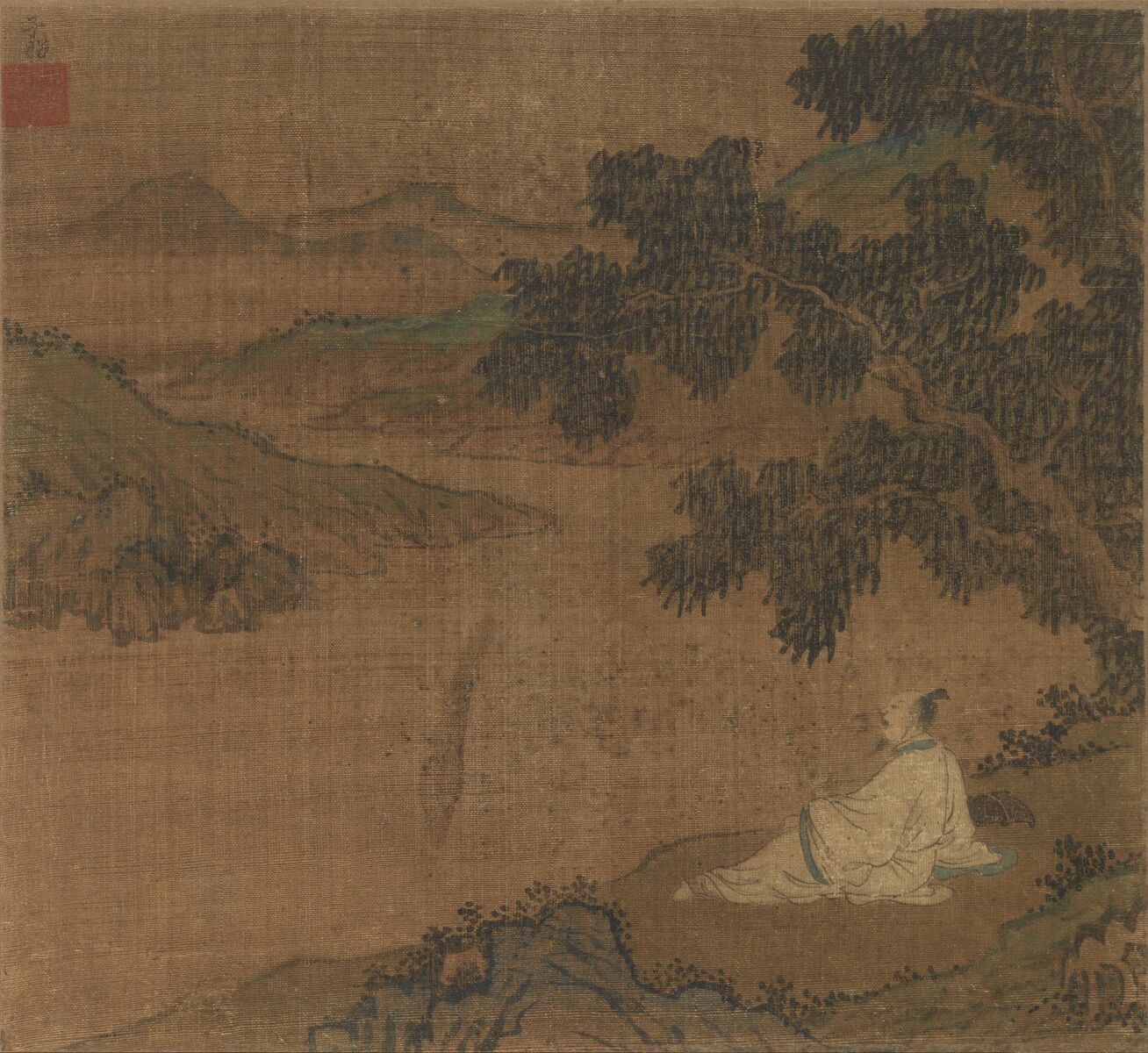 水边高士图预览图