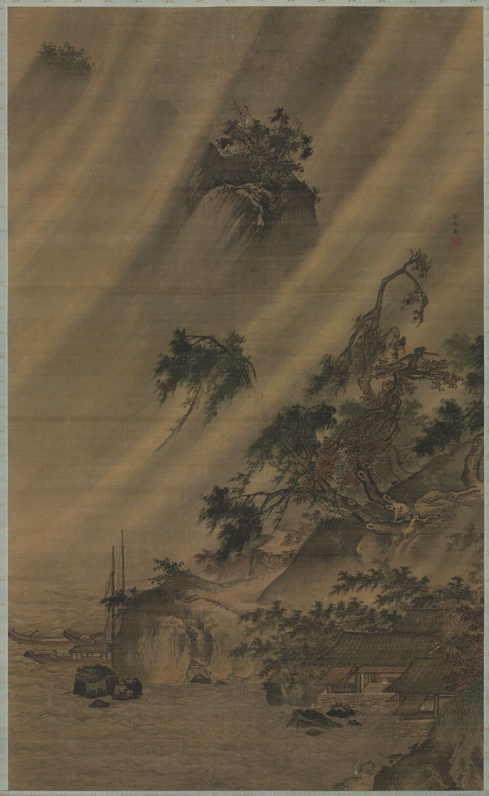 江村风雨图预览图