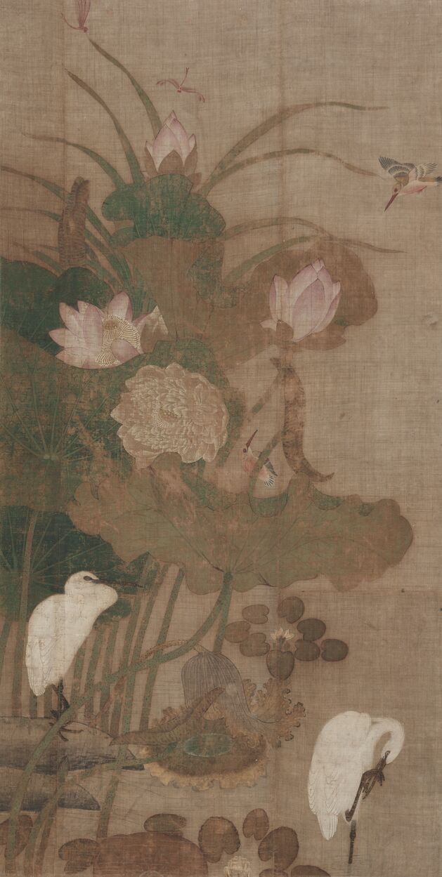 荷花水禽图预览图