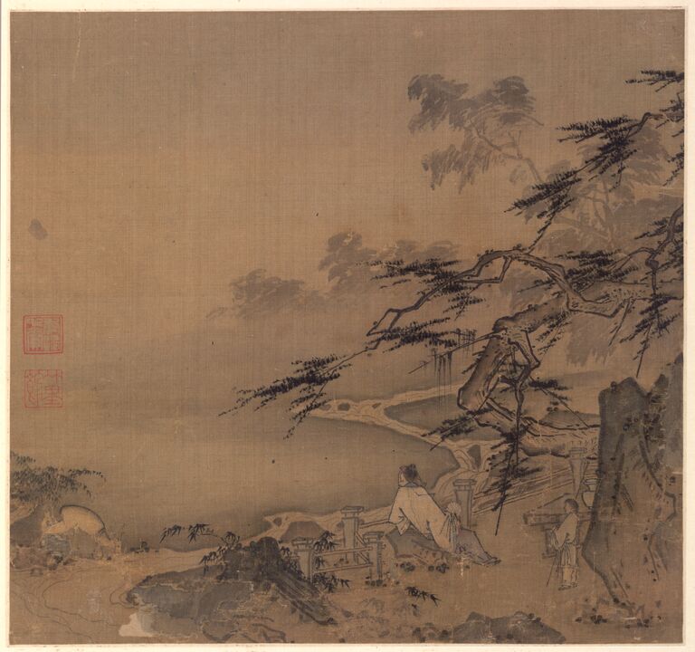 松荫观鹿图预览图