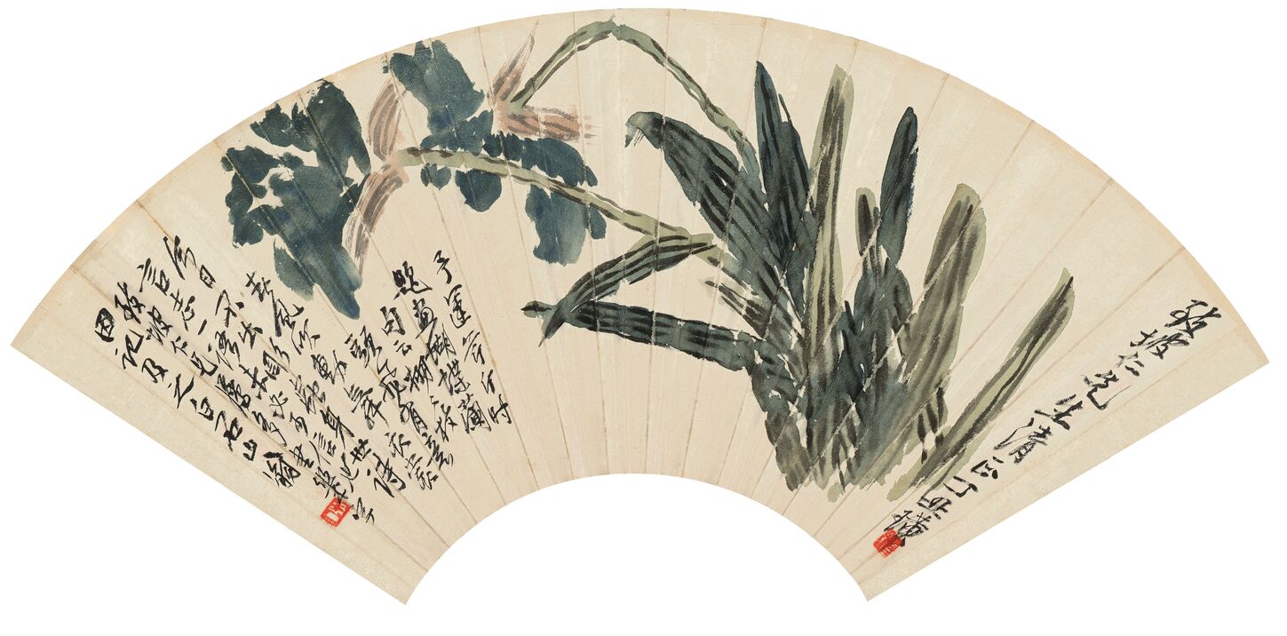 蝴蝶兰图扇（正面）预览图