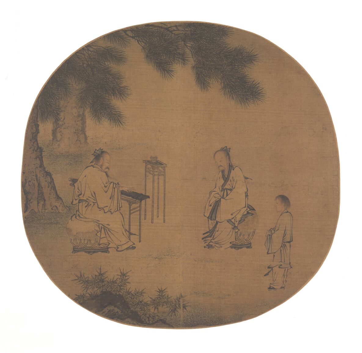 松荫鸣琴图预览图