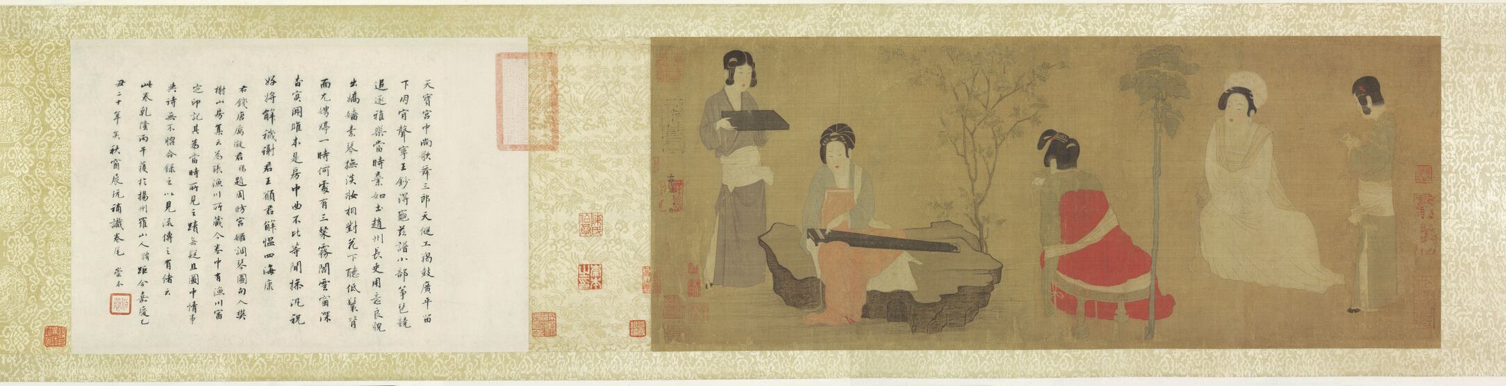 仿周昉宫妓调琴图预览图