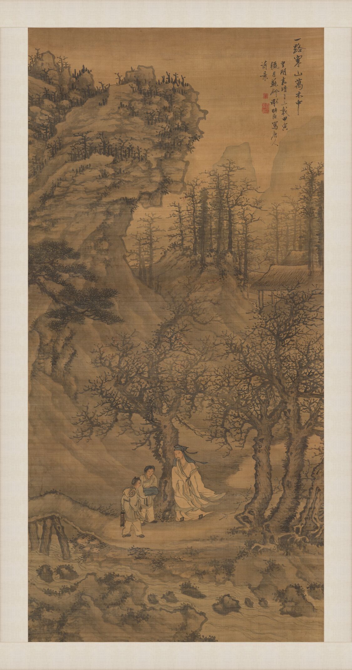 寒山万木图预览图