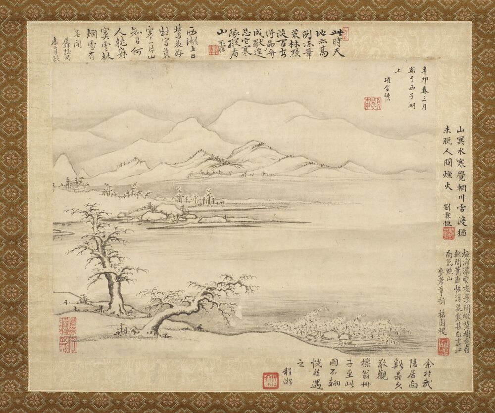 西湖雪景图页预览图