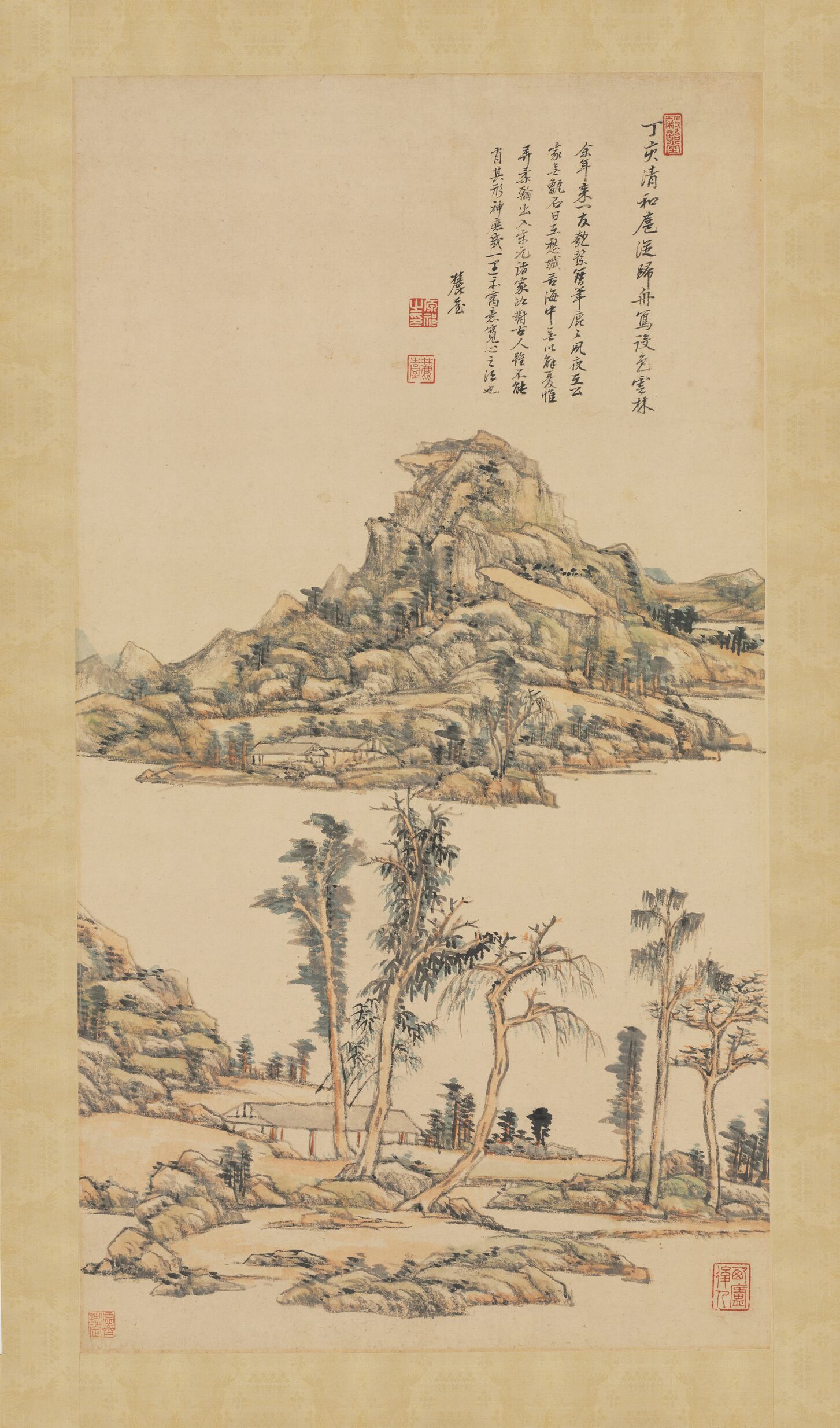 仿云林设色山水图预览图