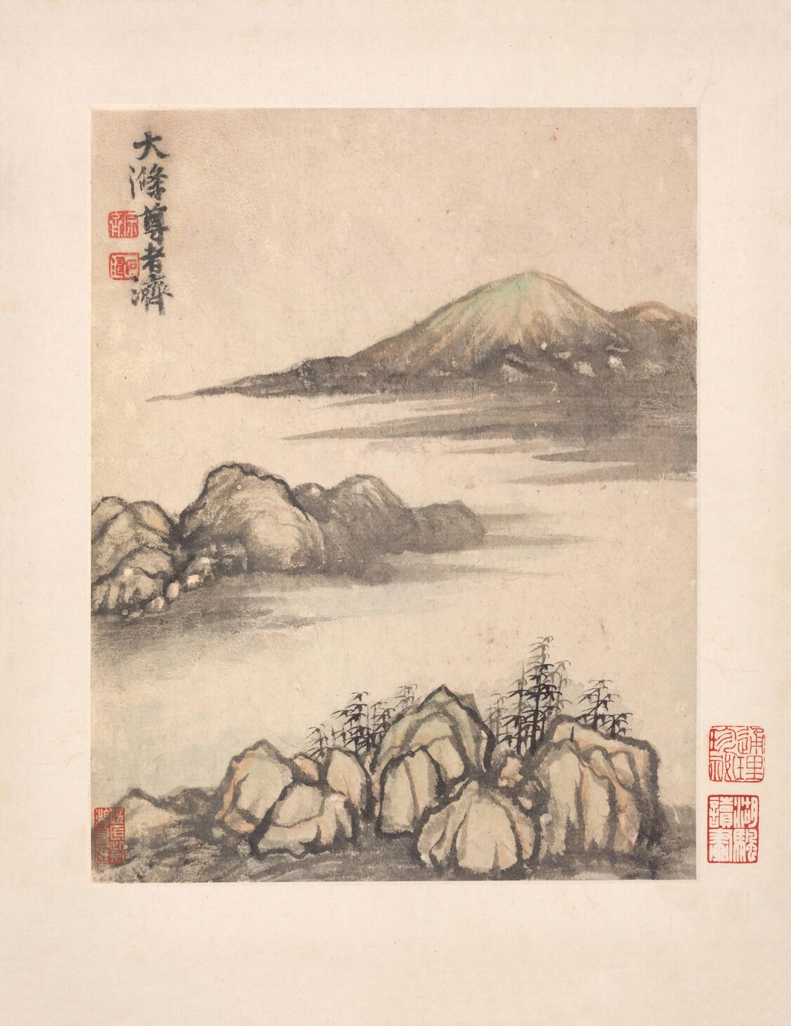 回忆秦淮河山水图轴预览图