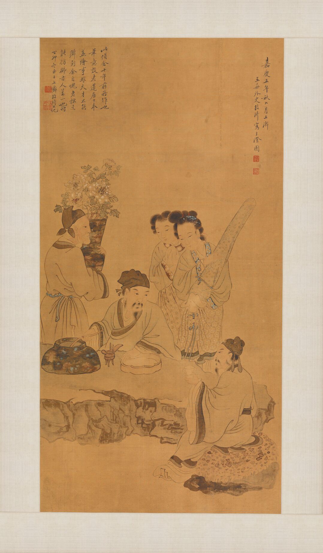 仿老莲品酒图预览图