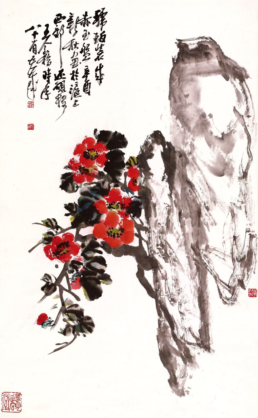 红花图立轴预览图