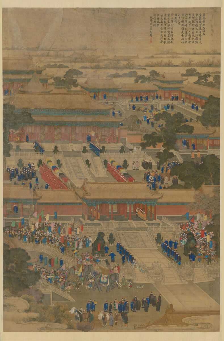 万国来朝图轴.清人绘.清乾隆时期.北京故宫博物院藏预览图