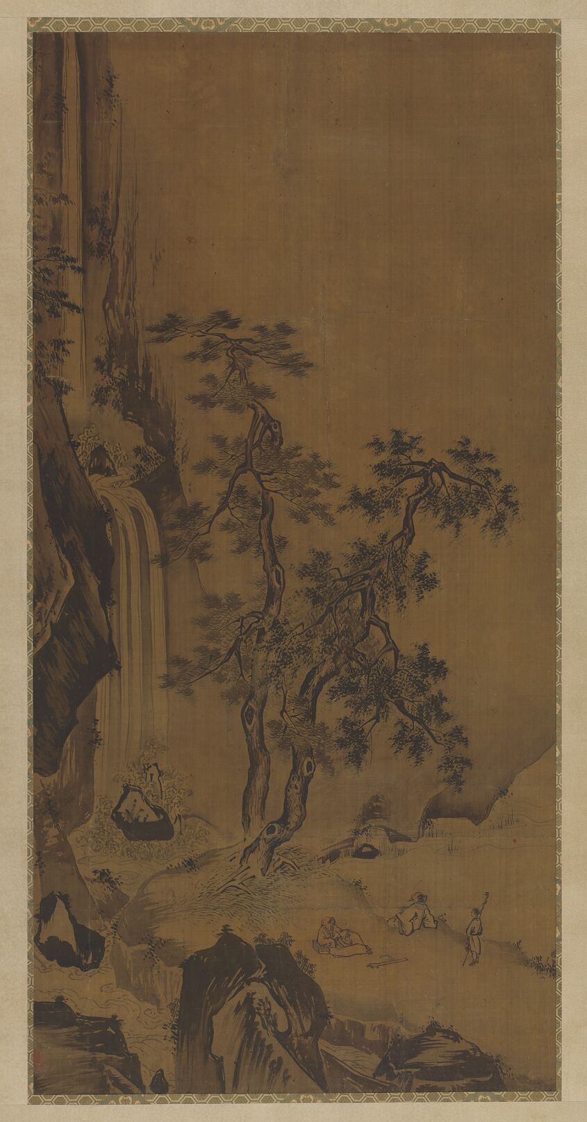 听琴观瀑图预览图