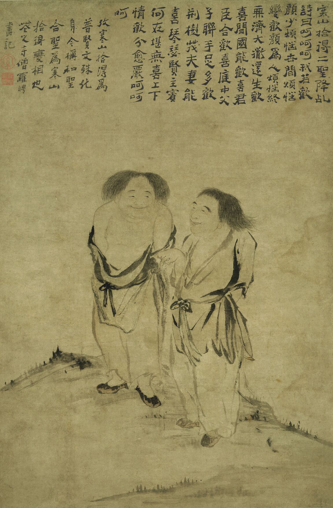 寒山拾得图预览图