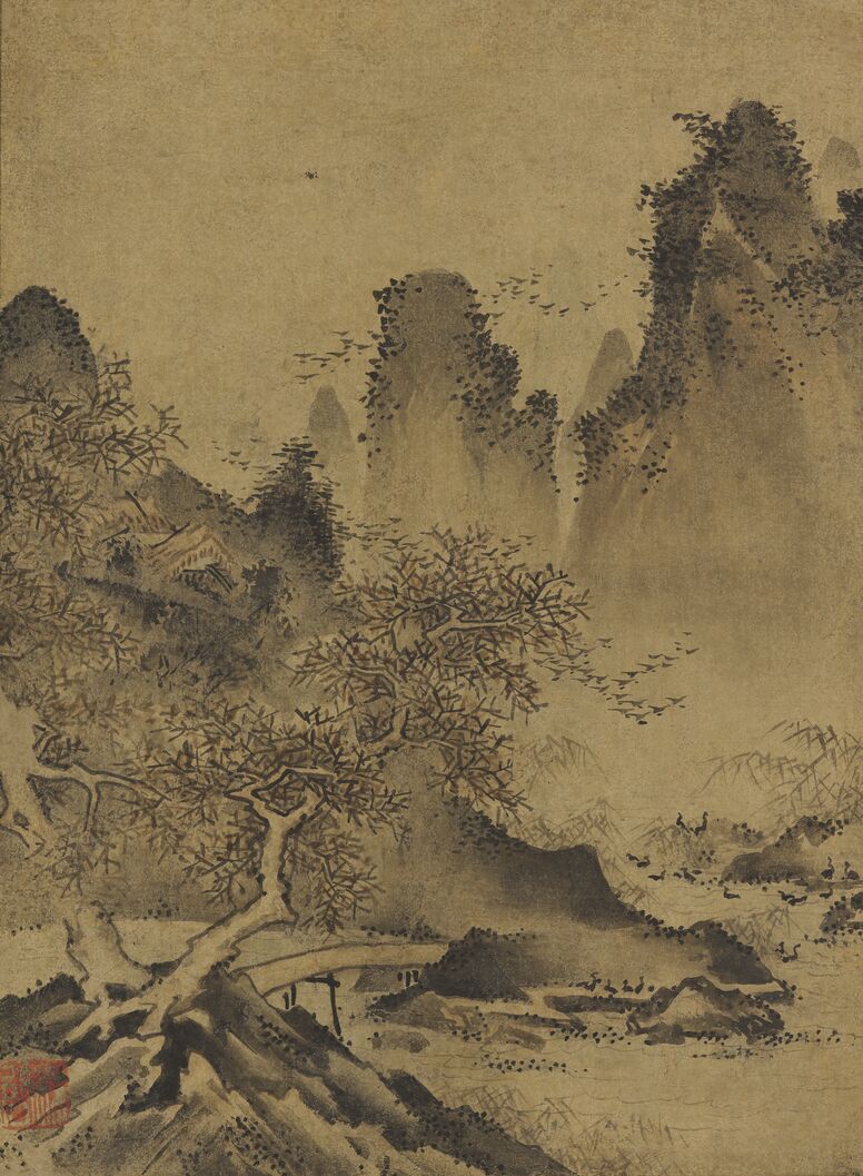 秋水枫桥图预览图