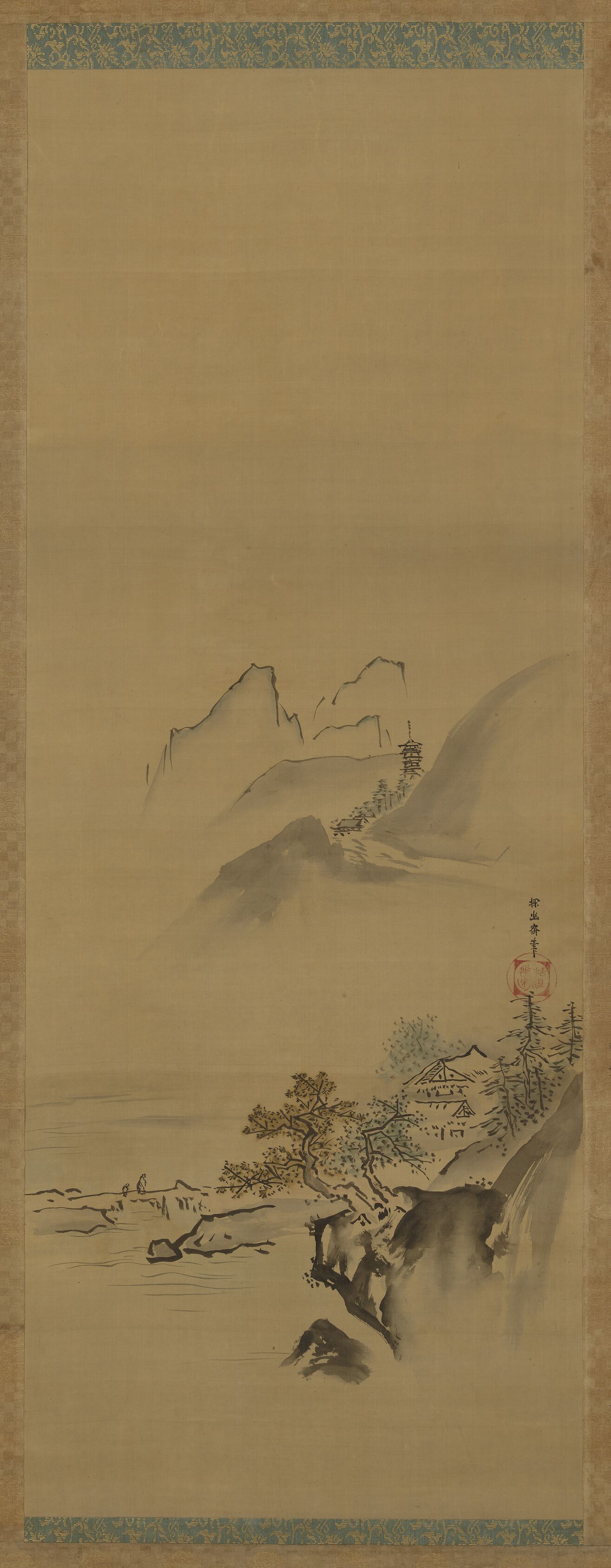 山荫春晓图立轴预览图