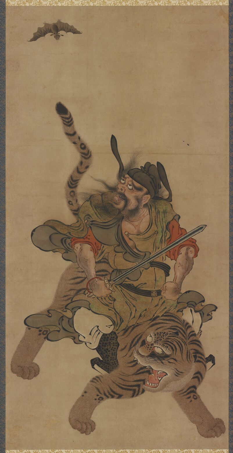 钟馗骑虎图预览图