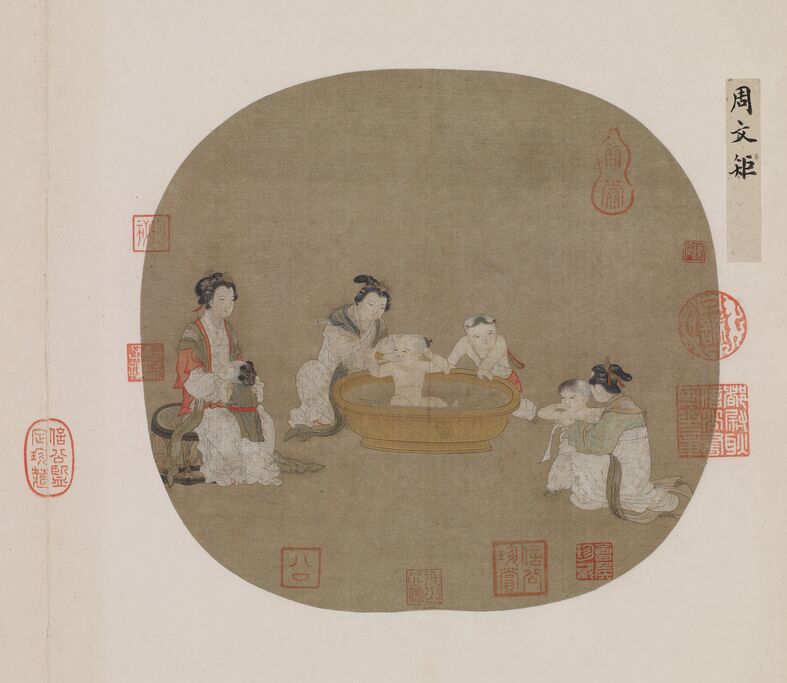 浴婴仕女图预览图
