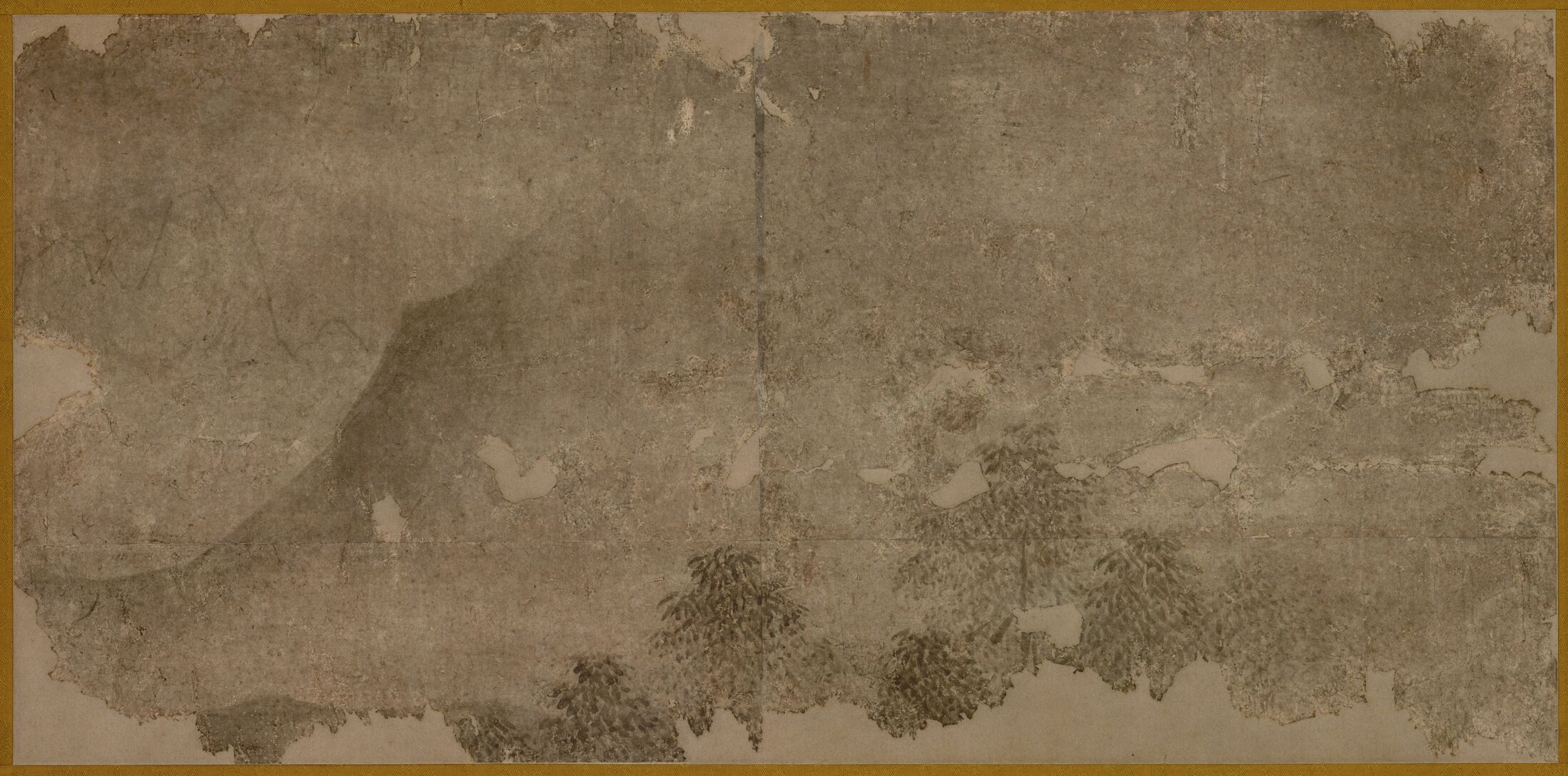 远山杂木图预览图